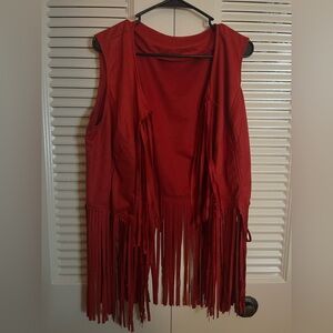 ⭐️ 4 for $20! ⭐️ Red Fringe Vest